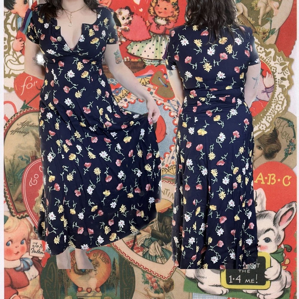 Buyer too! California vintage 90s floral maxi dress size 7
